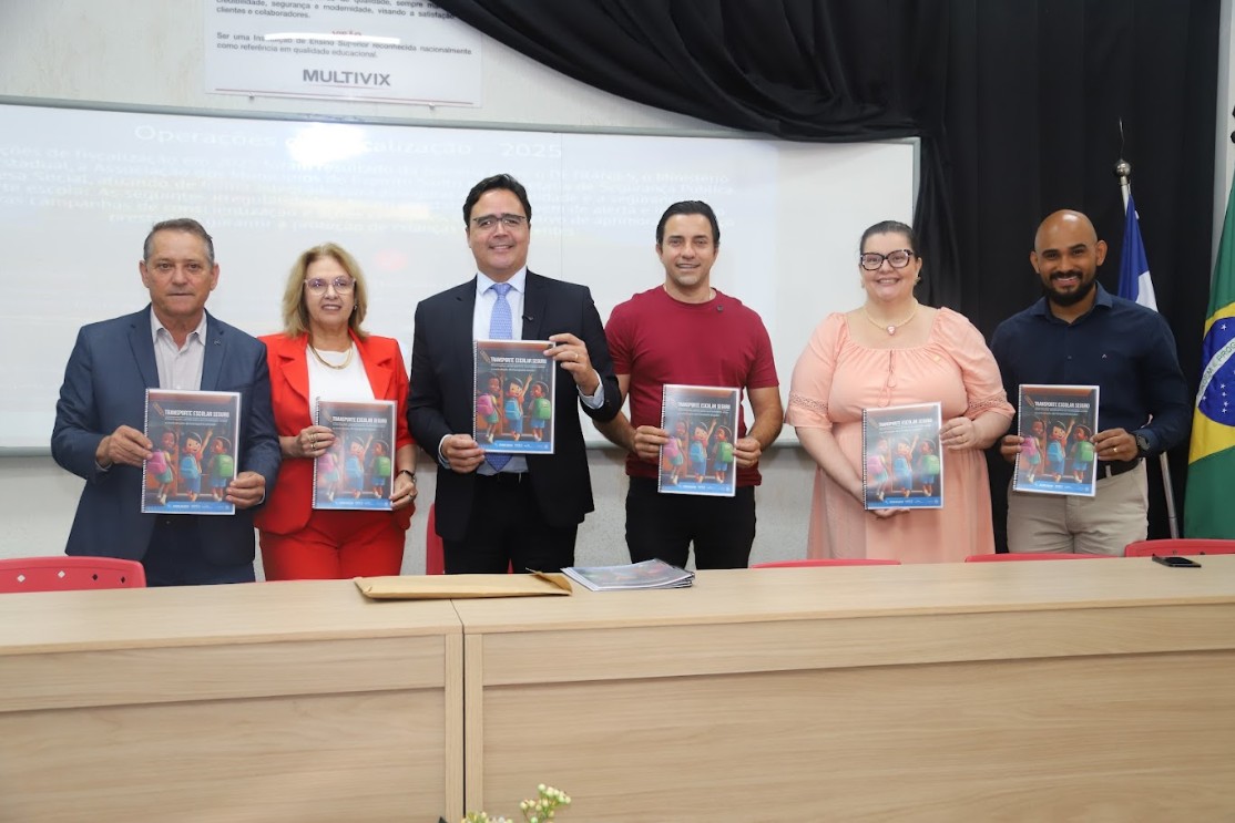Capa da notícia Em parceria com MPES e Detran, Amunes lança cartilha "Transporte Escolar Seguro"